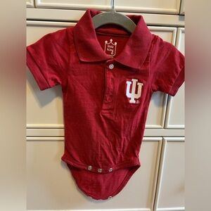 Indiana University Red Polo Bodysuit 6 month